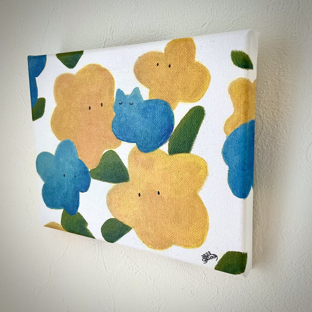 手描きキャンバス『お昼寝スポット』