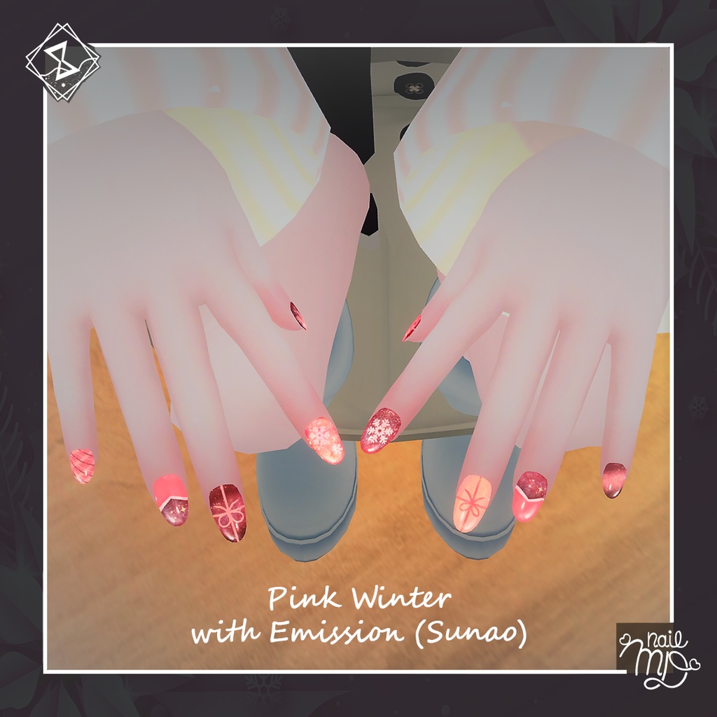 【MDollnail対応】C&W NailTips Set ネイルチップセット【VRChat向けネイルチップ】