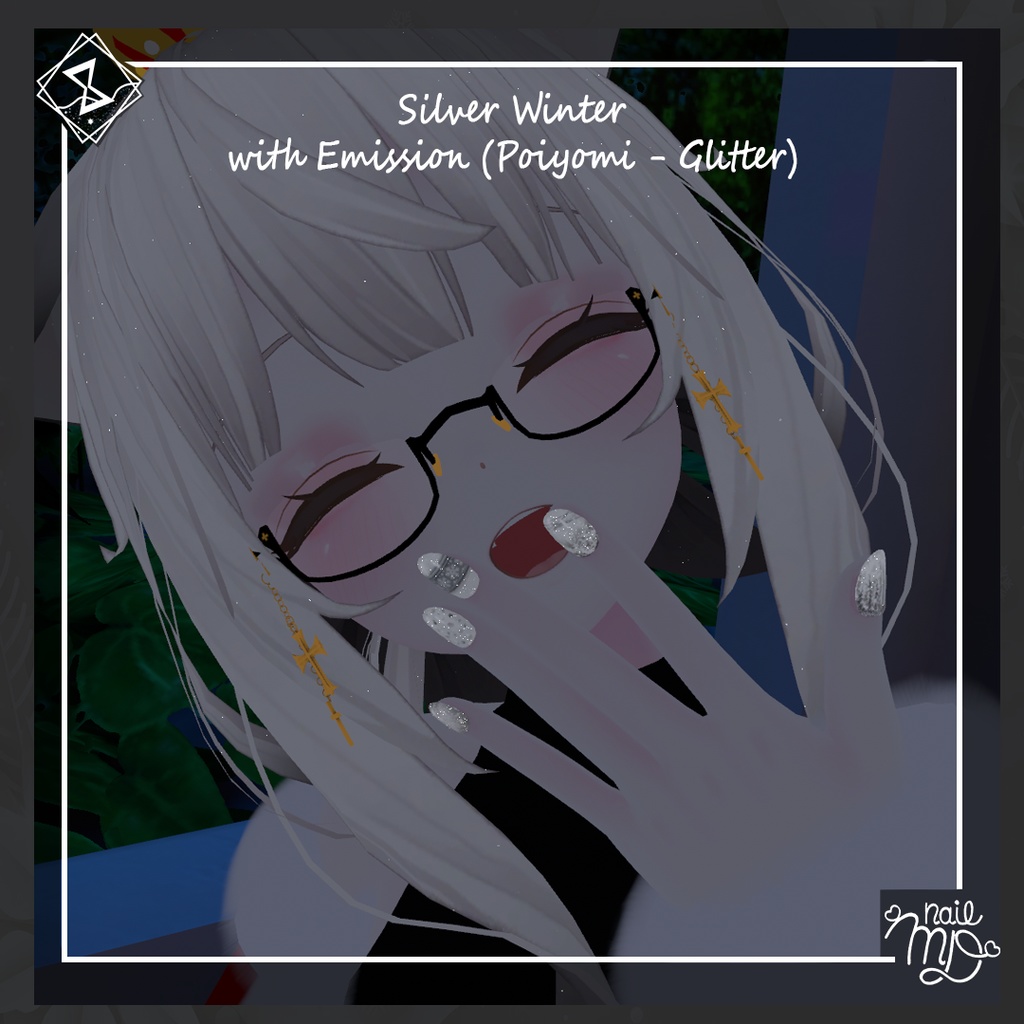 【MDollnail対応】C&W NailTips Set ネイルチップセット【VRChat向けネイルチップ】