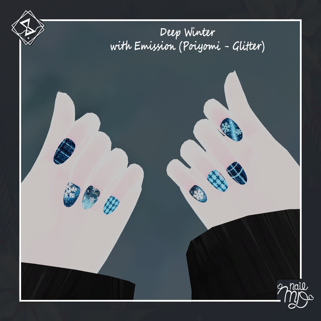 【MDollnail対応】C&W NailTips Set ネイルチップセット【VRChat向けネイルチップ】