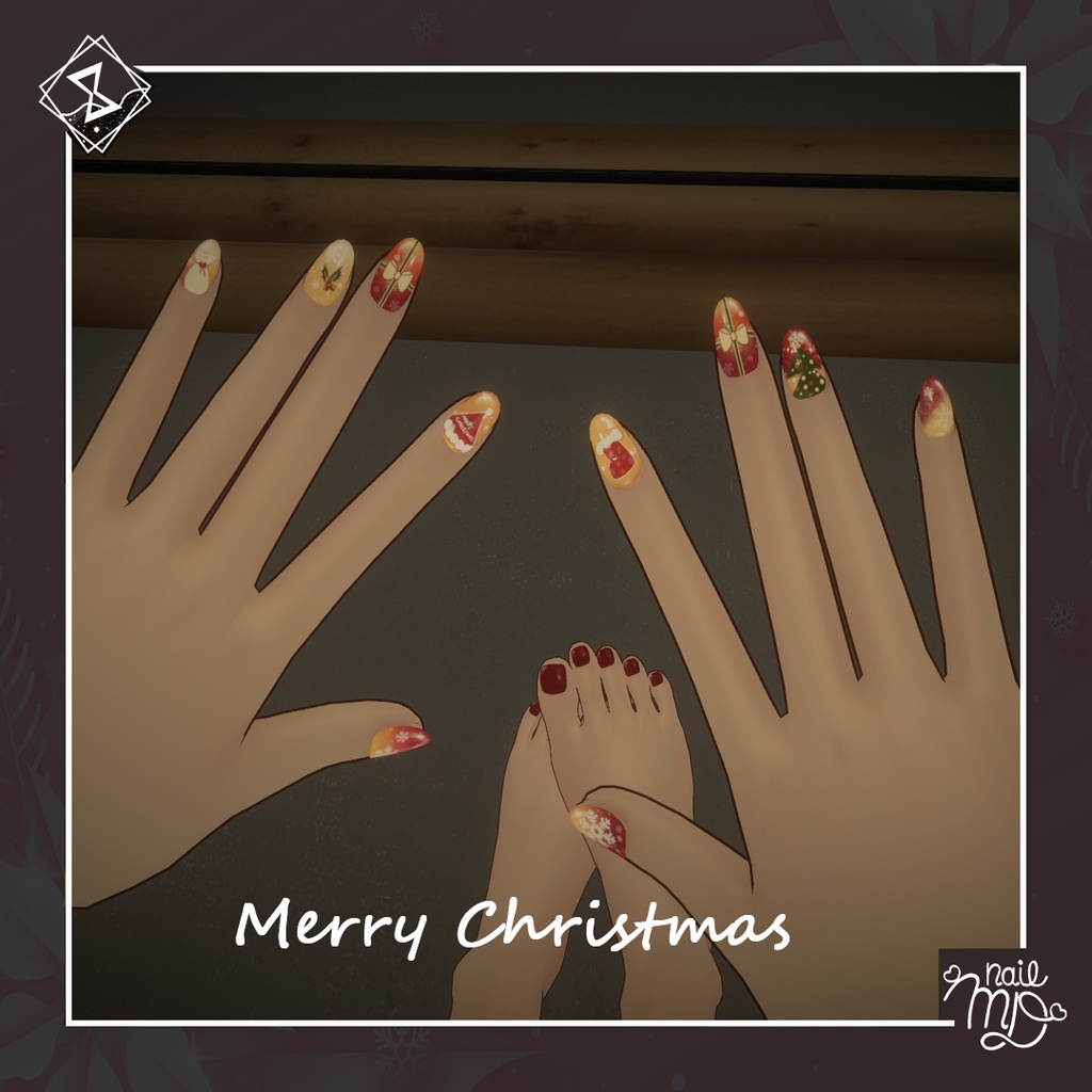 【MDollnail対応】C&W NailTips Set ネイルチップセット【VRChat向けネイルチップ】