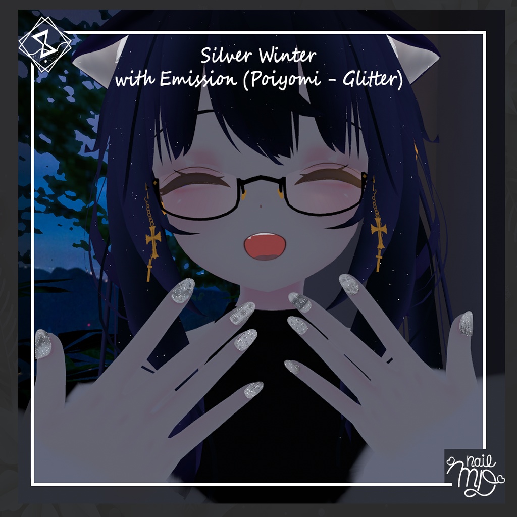 【MDollnail対応】C&W NailTips Set ネイルチップセット【VRChat向けネイルチップ】