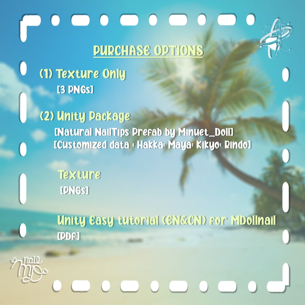 SummerTime NailTips Set【MDollnail対応】