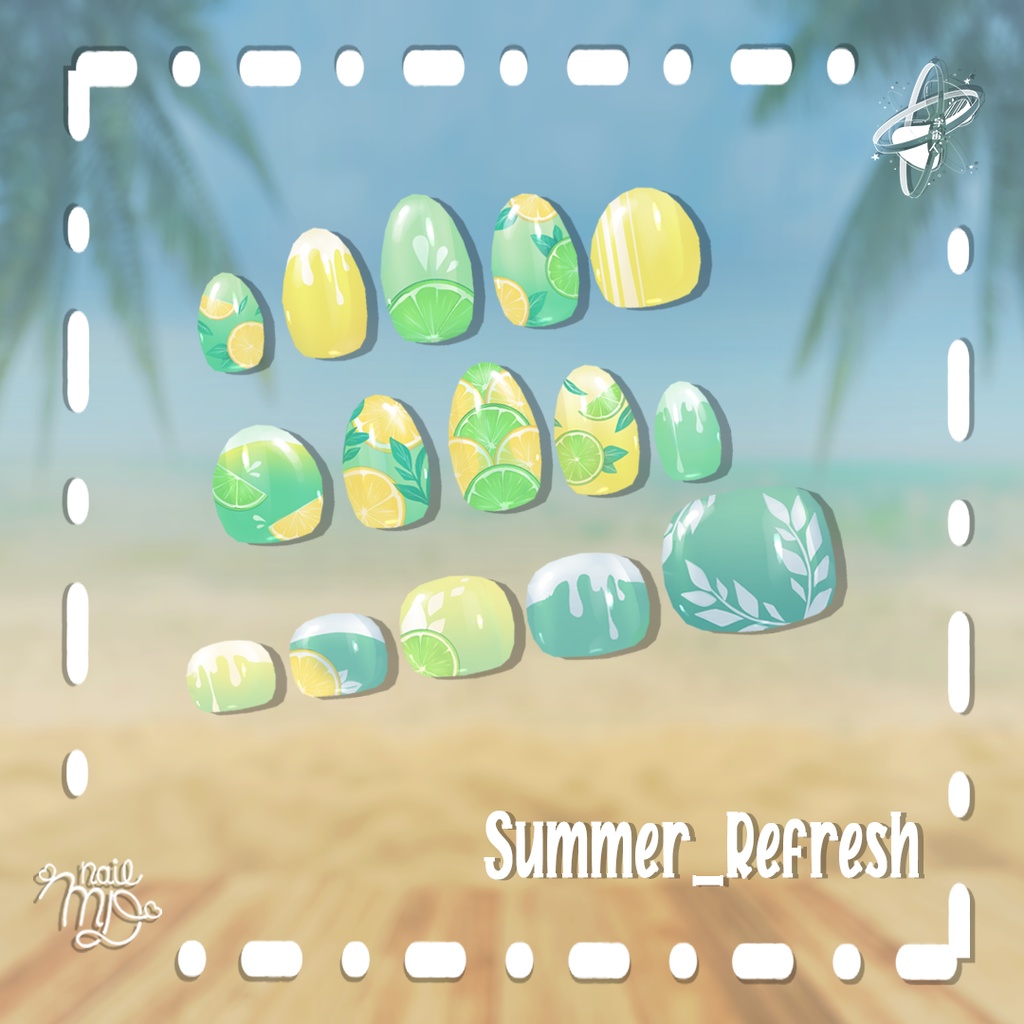 SummerTime NailTips Set【MDollnail対応】