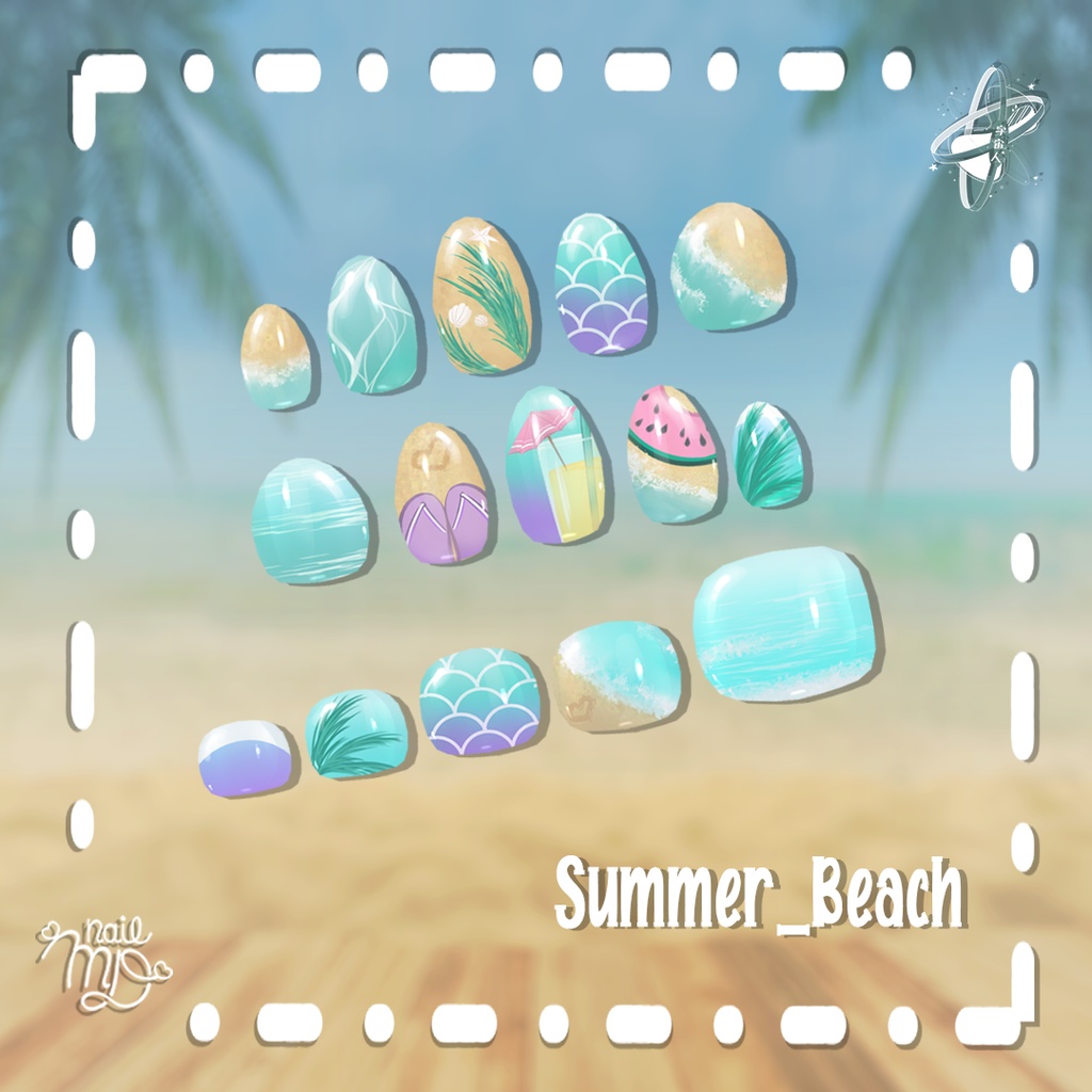 SummerTime NailTips Set【MDollnail対応】