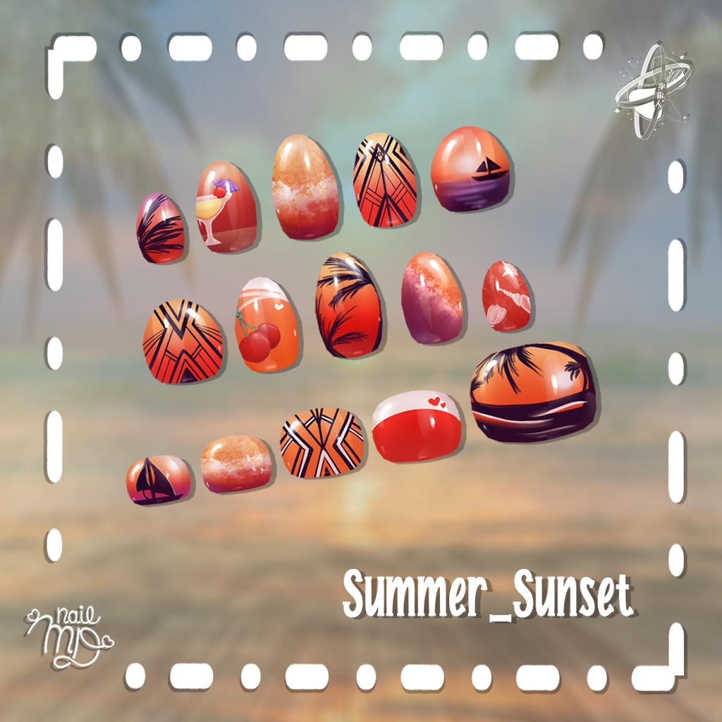 SummerTime NailTips Set【MDollnail対応】