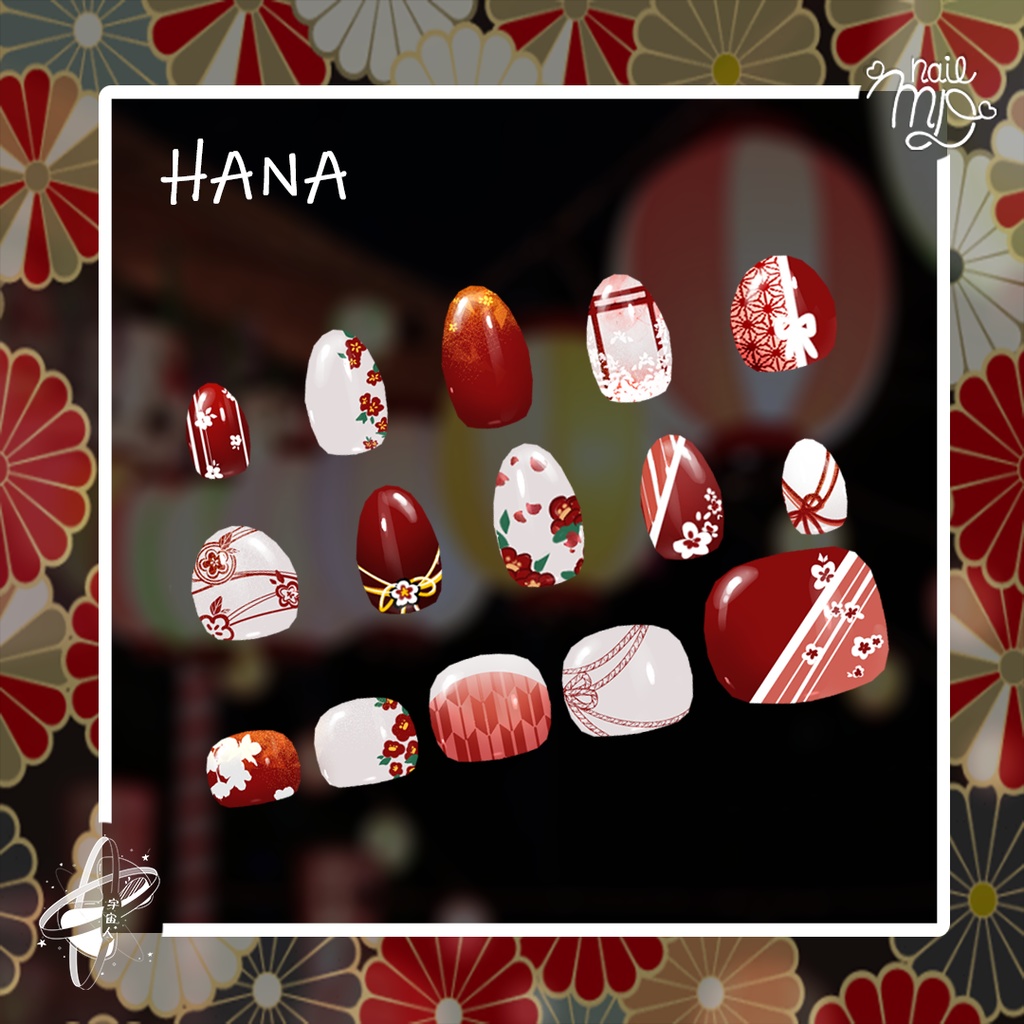 Wafu Style NailTips Set【MDollnail対応】