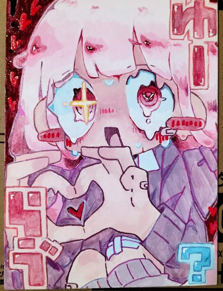 キャンバス　絵の具