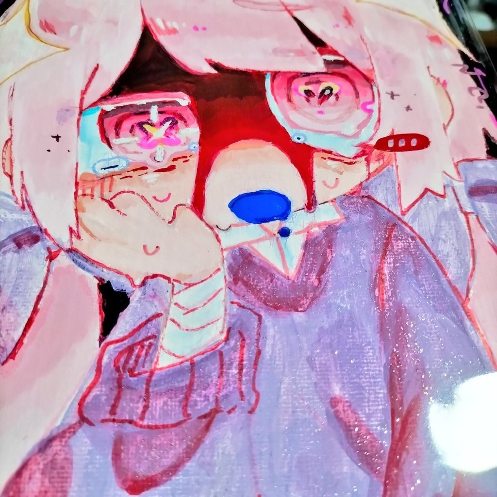 キャンバスアナログイラスト(絵の具)