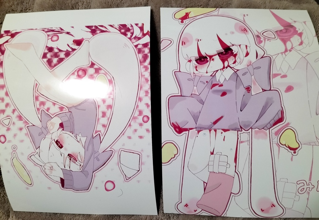 後ろにサイン落書き入り、ネップリ