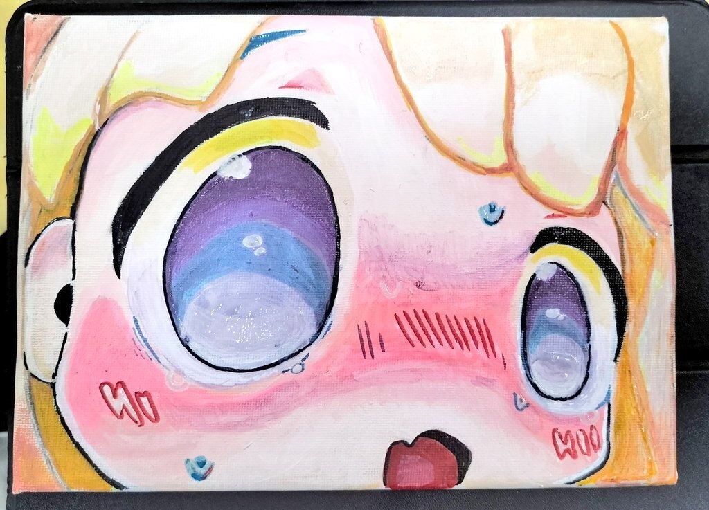 キャンバス　絵の具　A5より少し小さい
