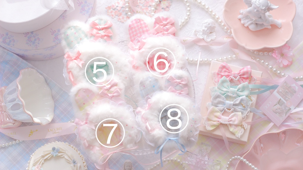 お花見うさぎ(10〜12sizeお帽子)