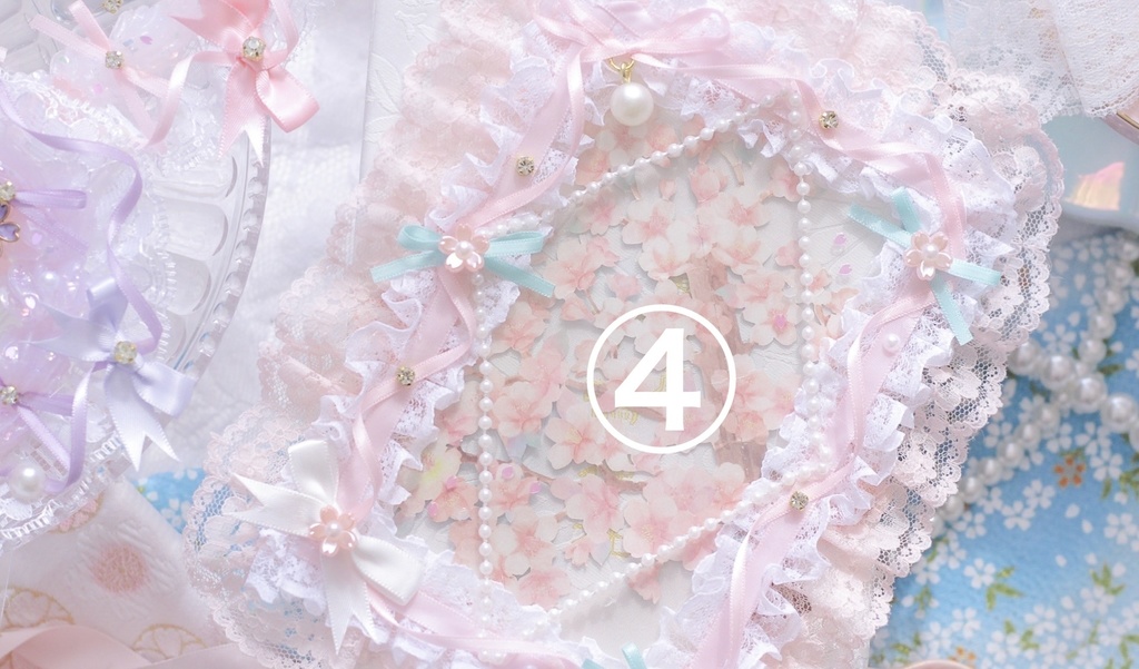 桜ハートケーキ🌸 (チェキサイズトレカデコケース)