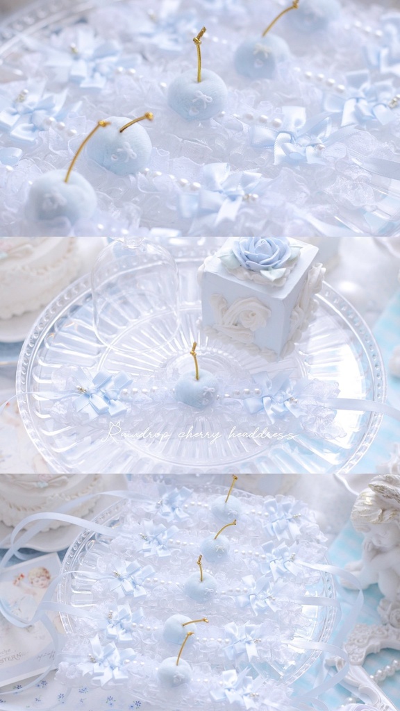 雨粒チェリーのヘッドドレス(10〜12サイズ)