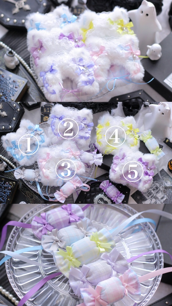 midnight Halloween 👻🤍ゴースト大福お帽子10〜12サイズぬいよう