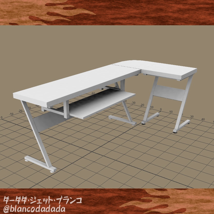 コケのついた古い木の机