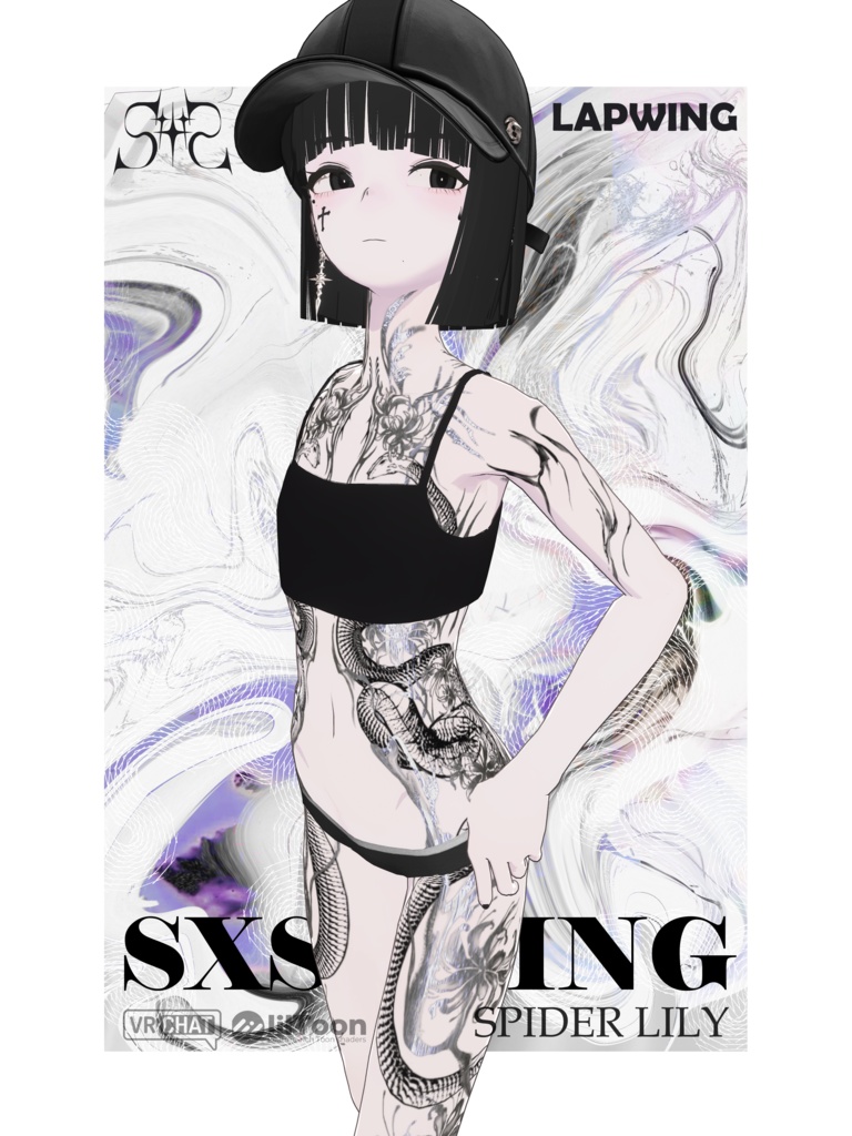 SpiderLily Tattoo Lapwing [4K Textures] * ヒガンバナのタトゥー *