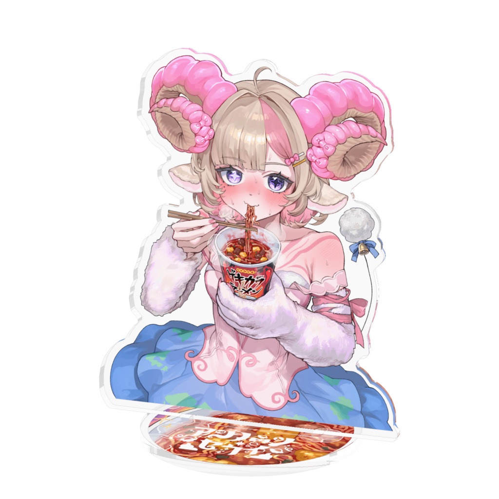 【1.5周年記念グッズ】ヌードルストッパー風🍜アクリルスタンド100×100mm