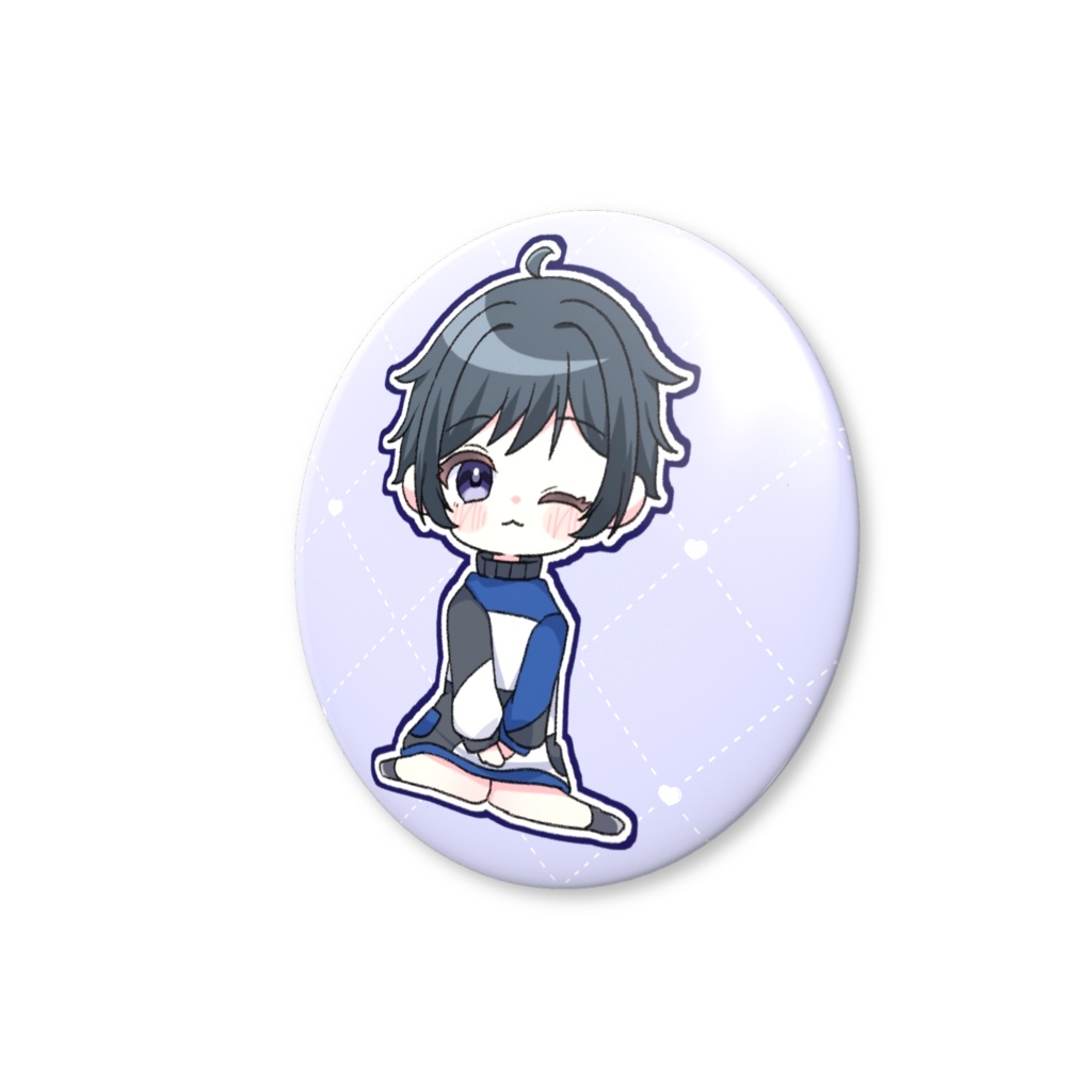 お座り缶バッジ