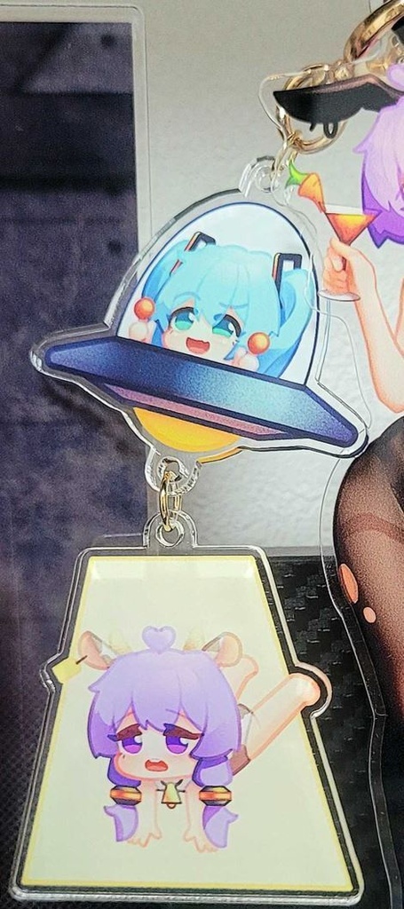 UFOミク × カウゆかり連結キーリング