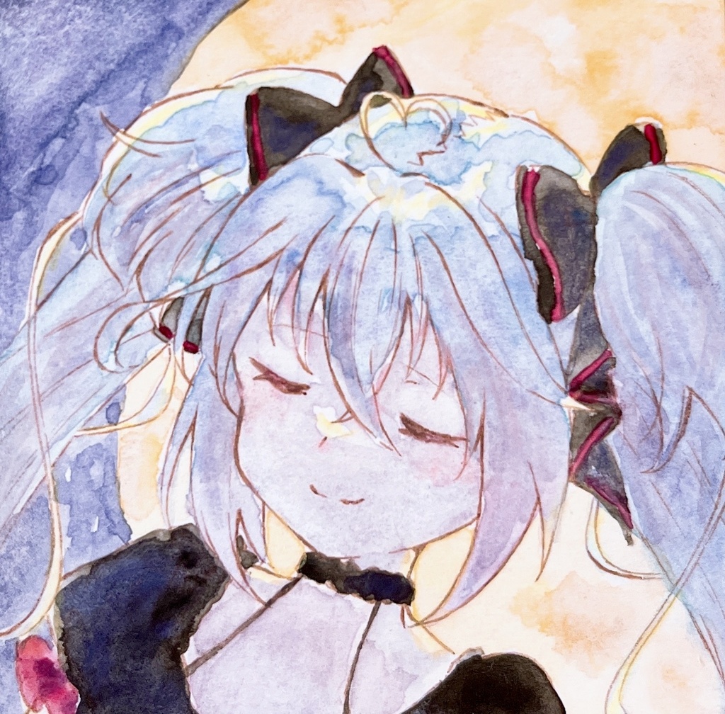 初音ミクファンアート豆色紙