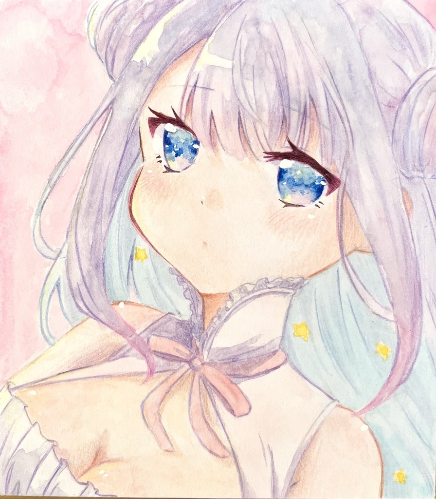 深森白夜ファンアート色紙