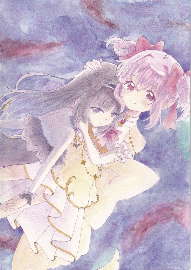 暁美ほむら、鹿目まどかファンアートポストカード