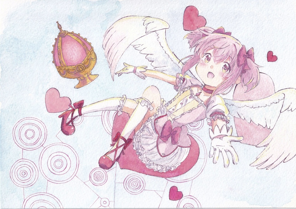 鹿目まどかファンアートポストカード
