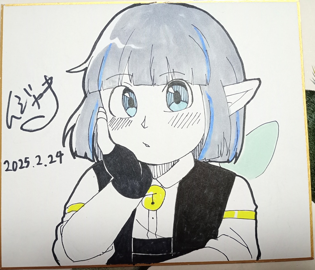 アナログ色紙 (21cm×18cm)