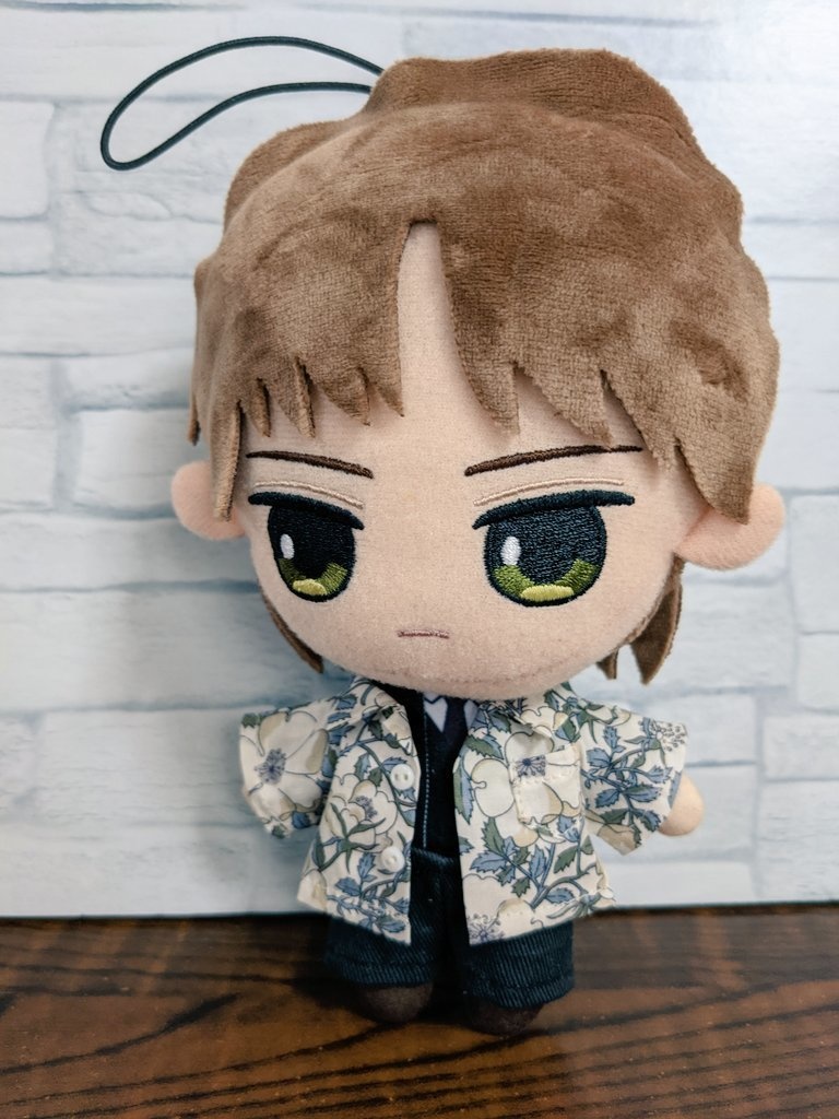 開襟柄シャツ②グレー