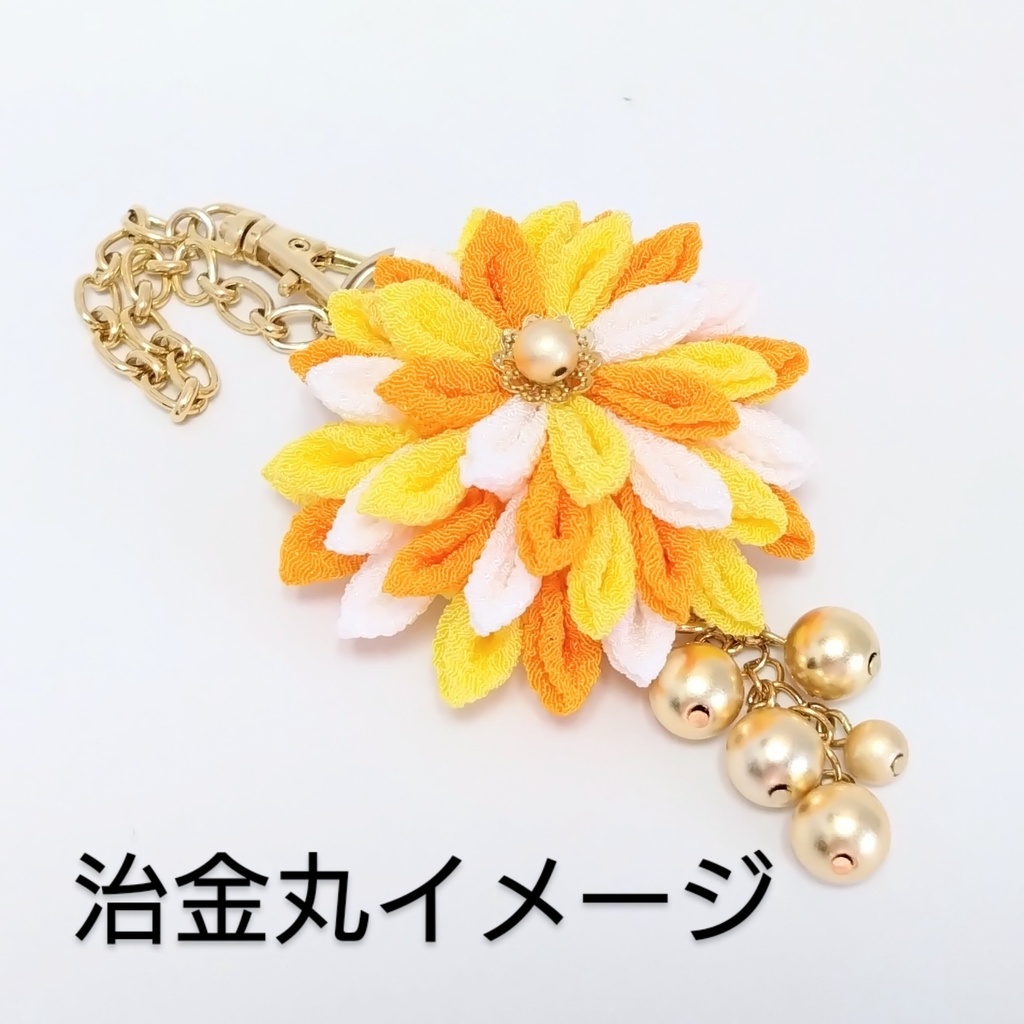 つまみ細工バッグチャーム(刀剣乱舞イメージ)