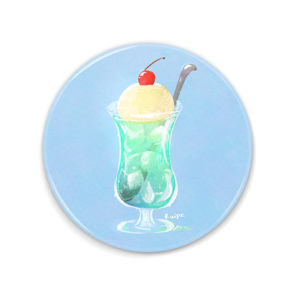 【缶ミラー】Cream soda　75mm