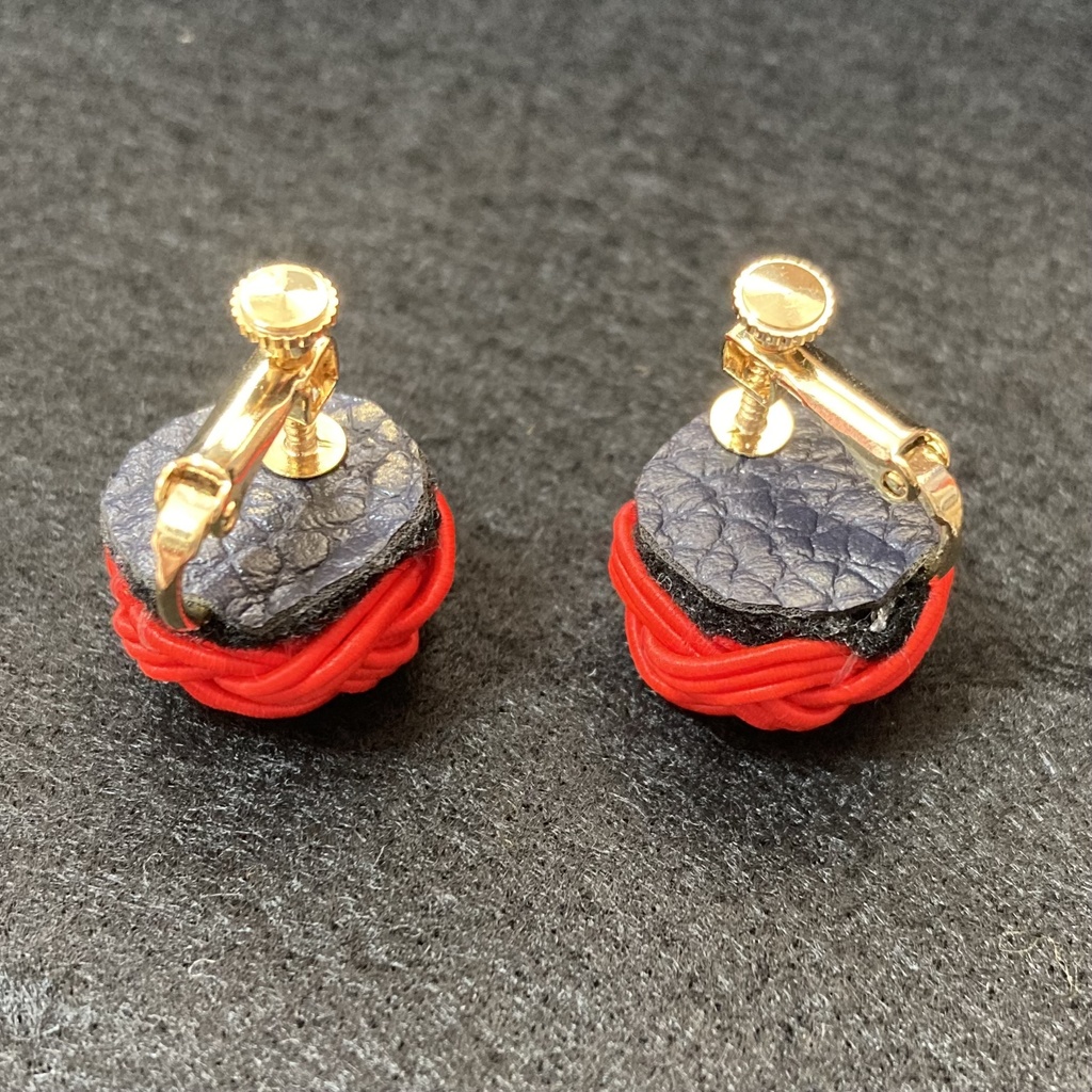 赤い薔薇の水引ピアス•イヤリング