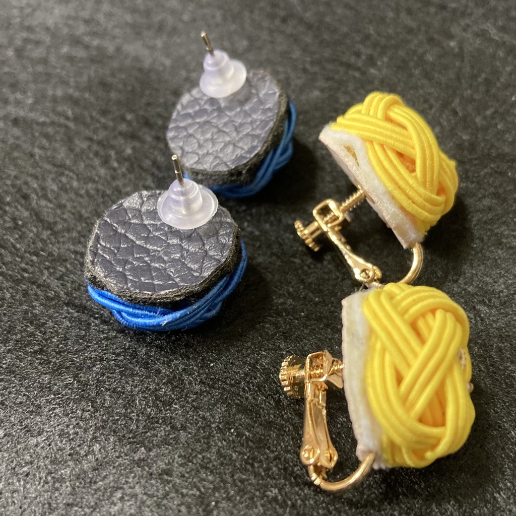 赤い薔薇の水引ピアス•イヤリング