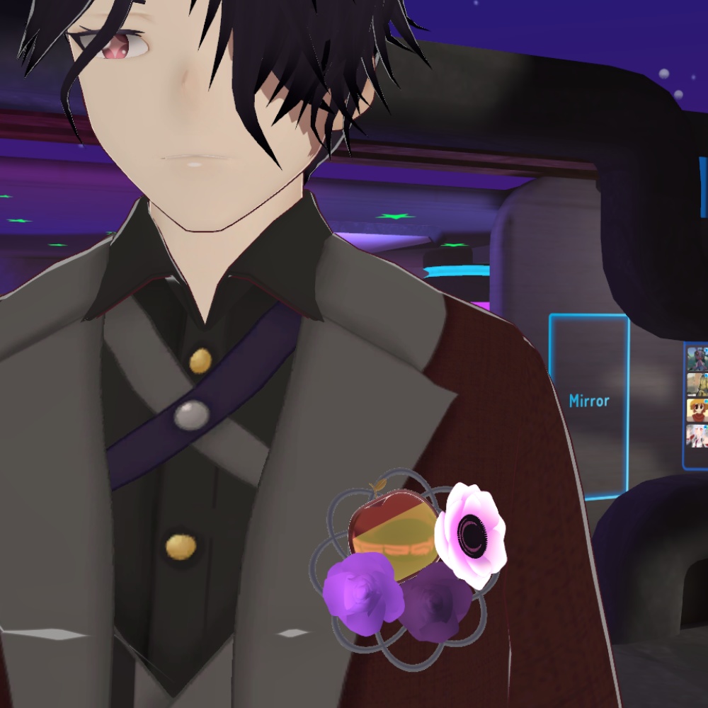 【VRchat】【アクセサリ】「君の行方」ブローチ