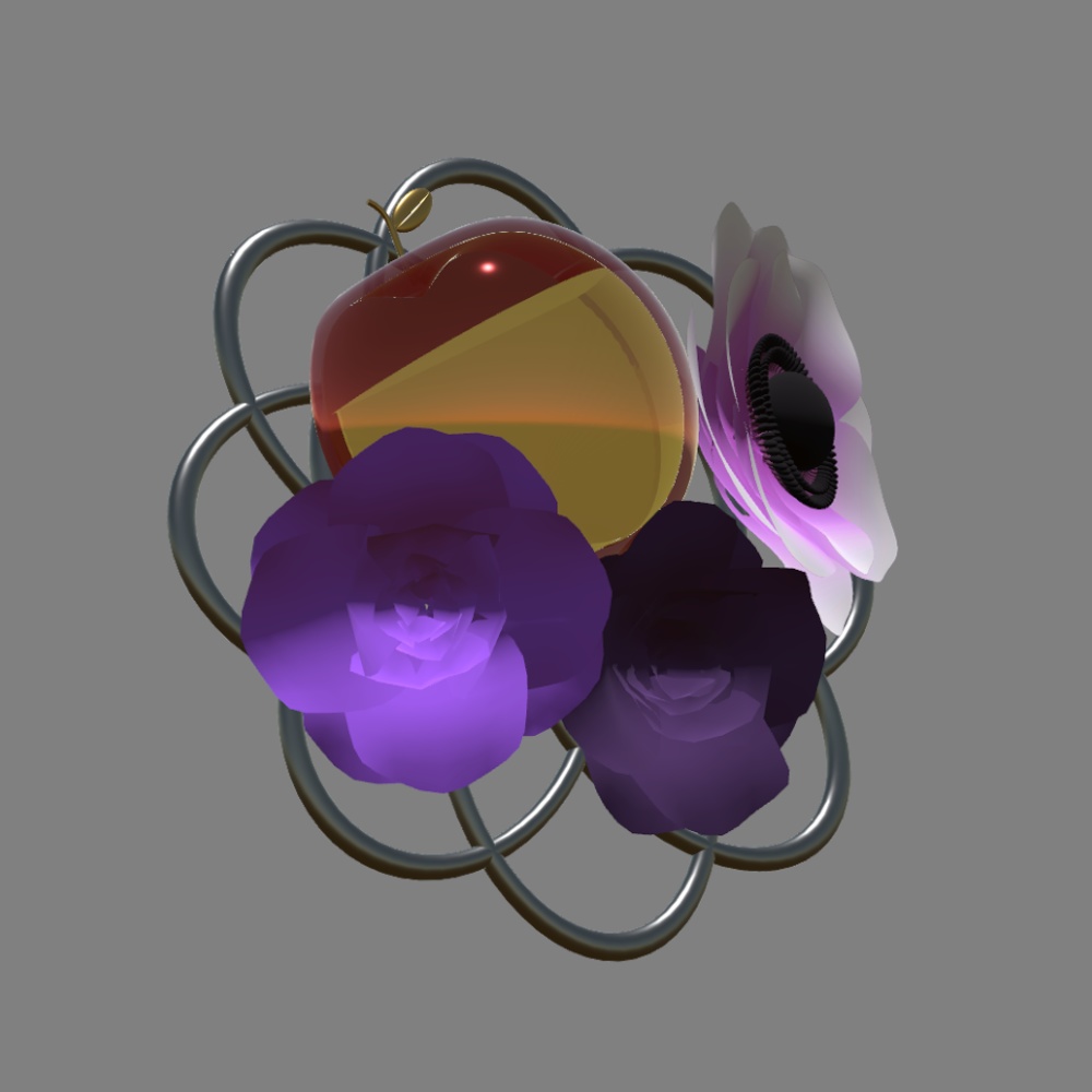 【VRchat】【アクセサリ】「君の行方」ブローチ