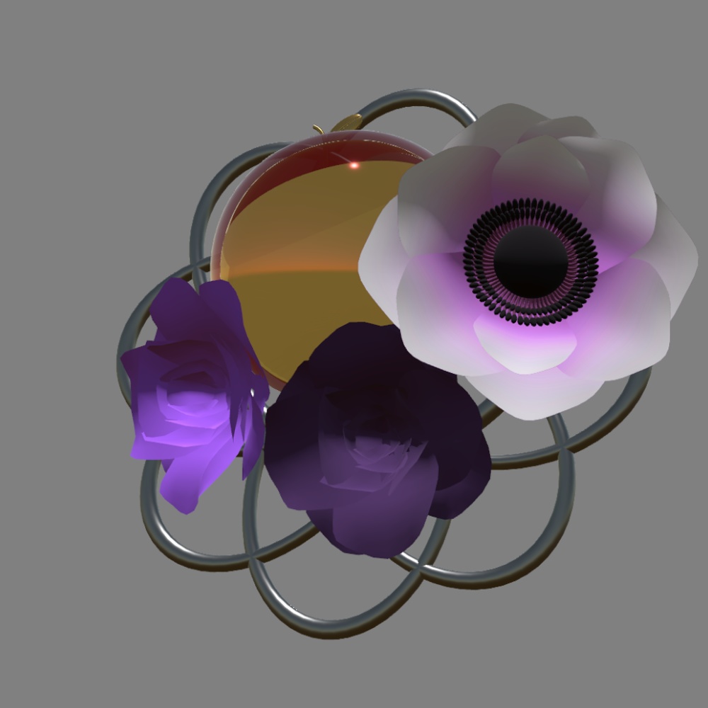 【VRchat】【アクセサリ】「君の行方」ブローチ