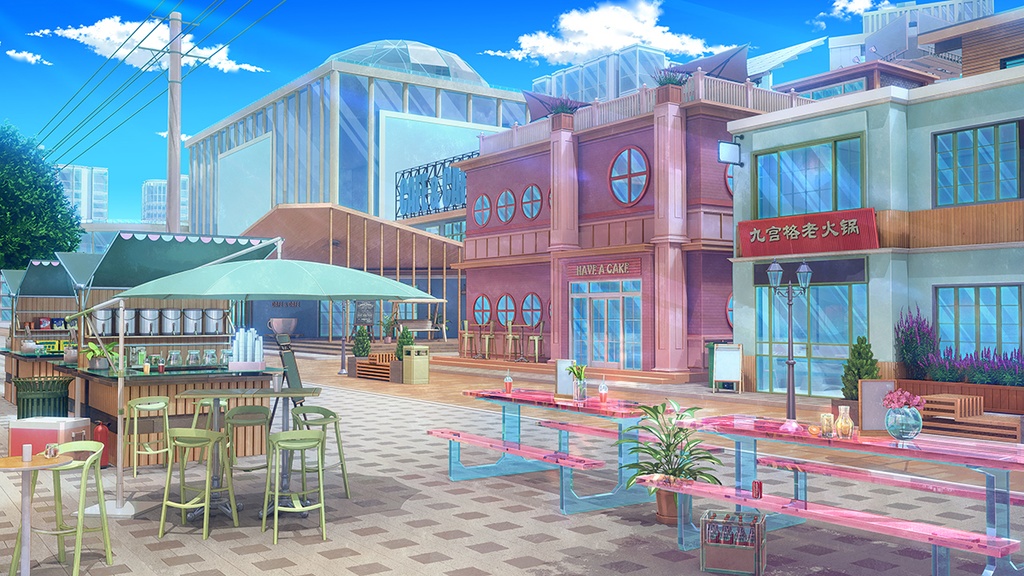 背景素材：ストリート