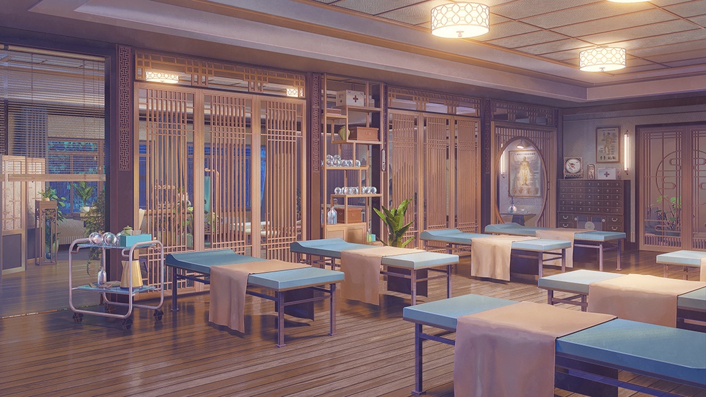 背景素材：マッサージ店