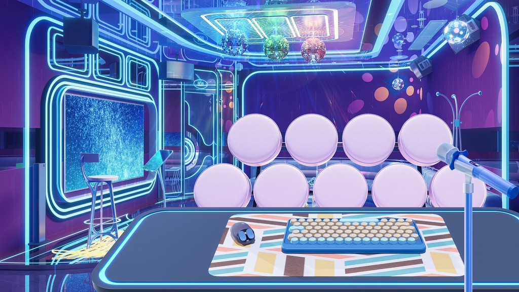 背景素材:カラオケルーム【Vtuber向け】