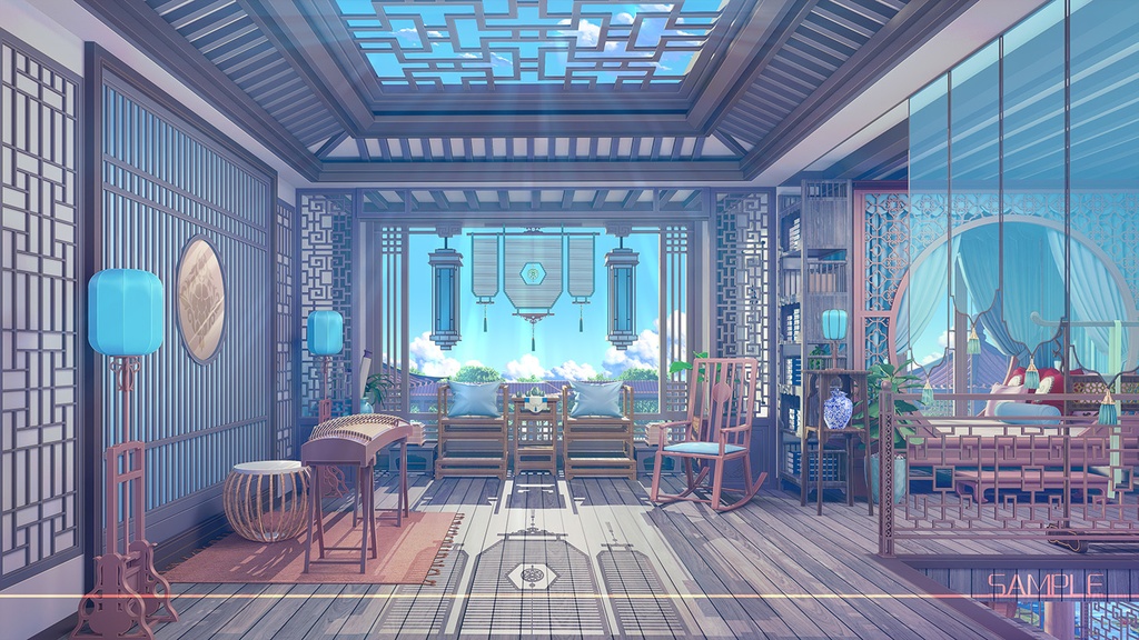 背景素材:中華風の部屋【Vtuber向け】(更新があります