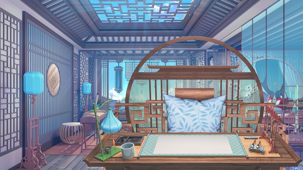 背景素材:中華風の部屋【Vtuber向け】(更新があります