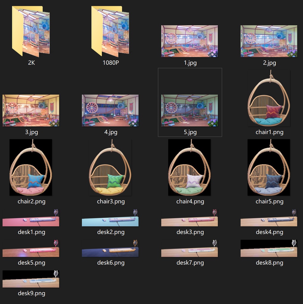 動く背景素材:小動物の和室【Vtuber向け】