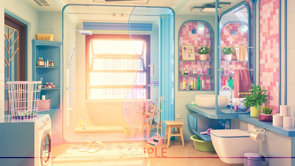 背景素材:浴室/トイレ