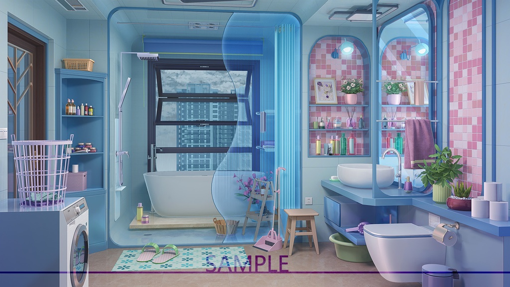 背景素材:浴室/トイレ