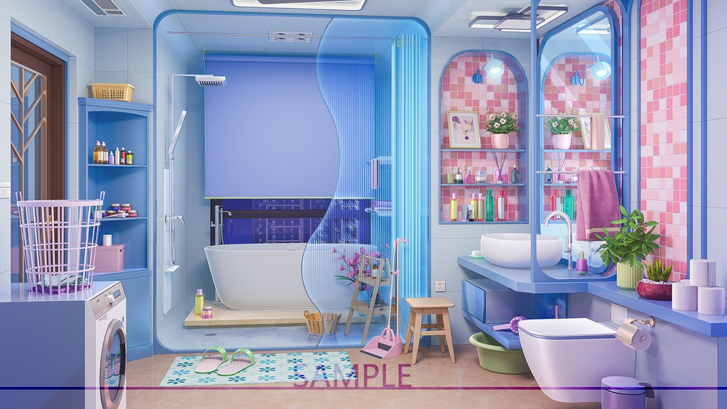 背景素材:浴室/トイレ