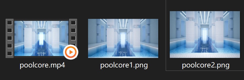 動く背景素材:限界空間プールコア【Vtuber向け】