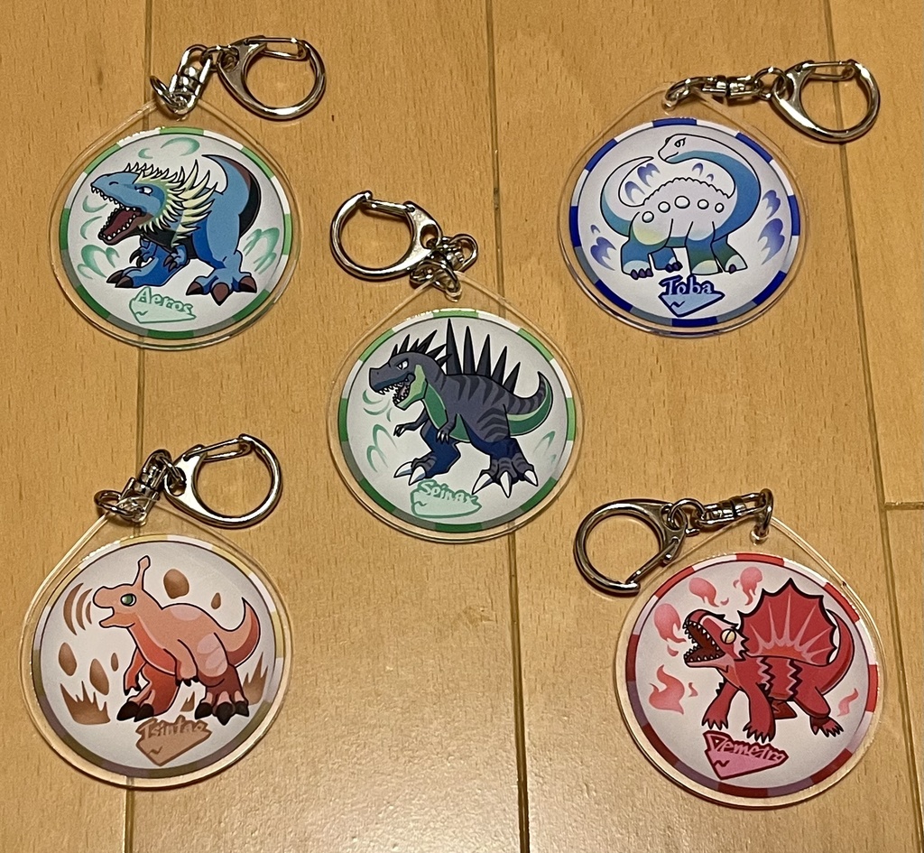 リバイバーチェンジメダルアクキー 全種類セット(Vivosaur change medal Acrylic Keychain all kinds of sets)