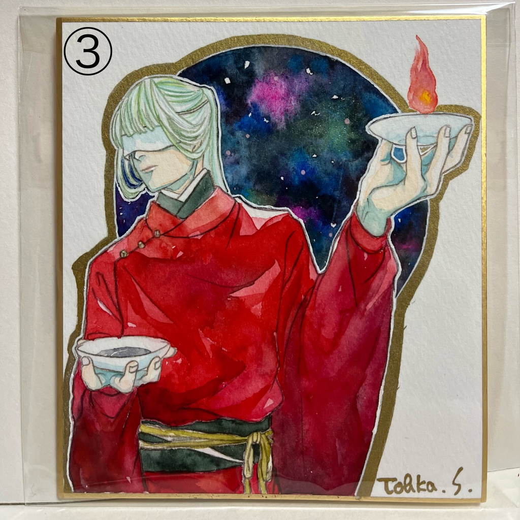 12の擬人化展出展 ミニ色紙