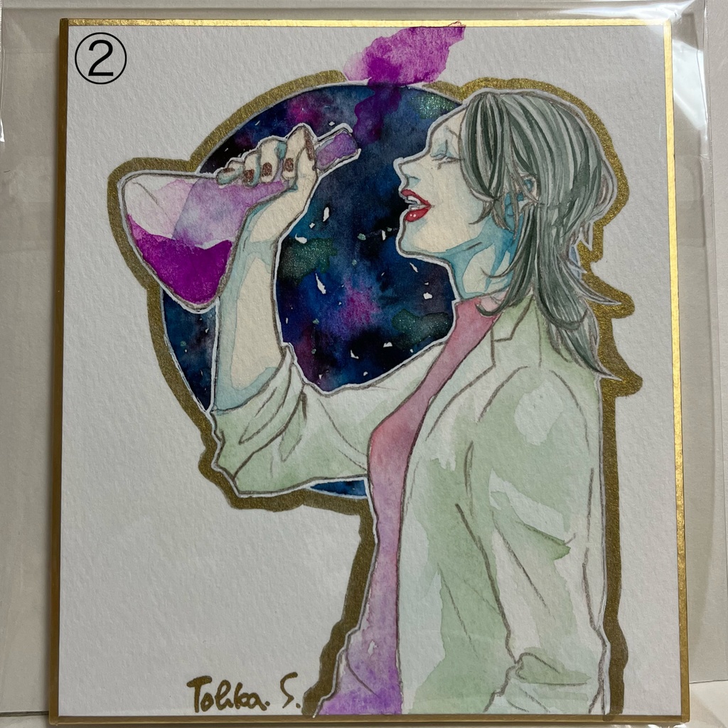 12の擬人化展出展 ミニ色紙